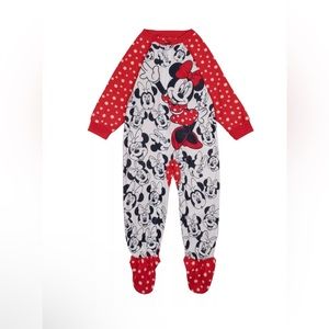 NEW Disney's Minnie Mouse Toddler Girl Microfleece Footed Pajamas size 5T